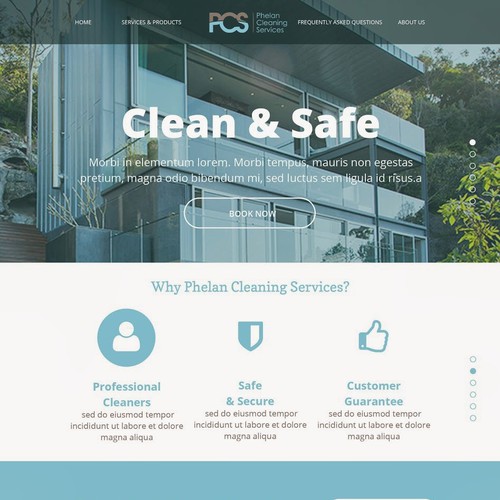 Create the perfect website for my cleaning company.