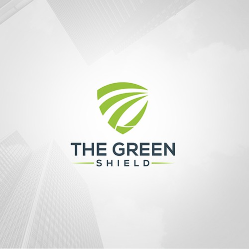 Sleek Green Shield Brand Identity