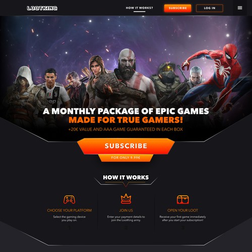 Web Design for Game App