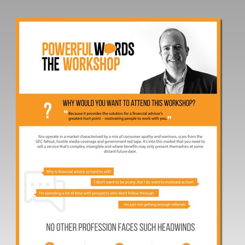 A compelling one-page flyer for a dynamic workshop