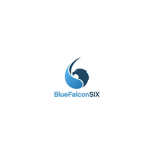 Creative logo design for blue falcon six