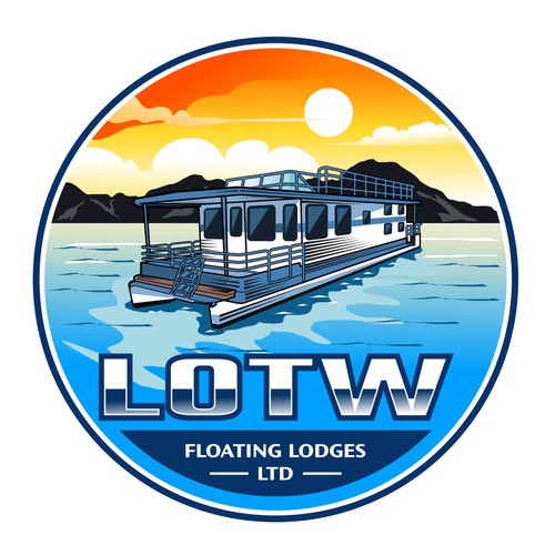 Emblem Logo Concept for Floating Lodges