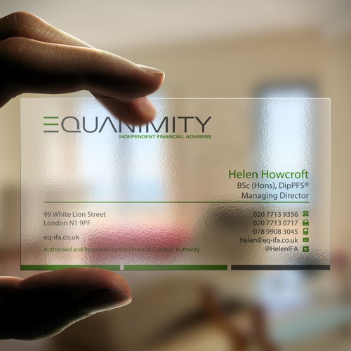 Modern, Sleek and Professional Business Cards for Financial Advisers