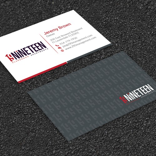 Clean and Modern Business Card Design for Apartment Community