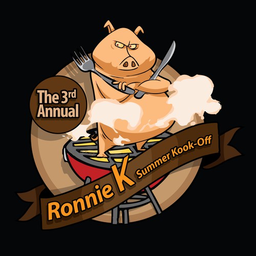 character & Logo design Ronnie K Kook-Off