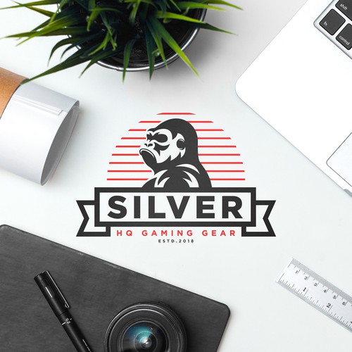 Gorilla silverback logo for gaming gear company