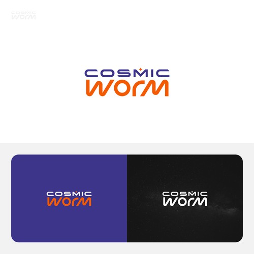 Cosmic Worm Logo Design