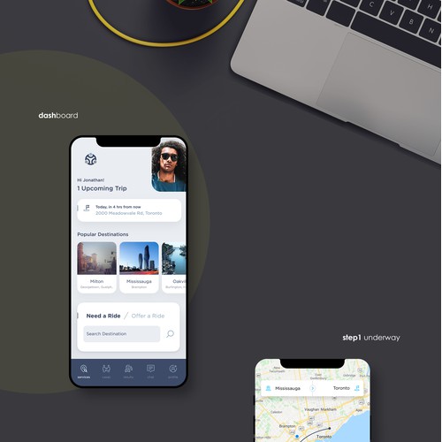 App design for Ride Sharing