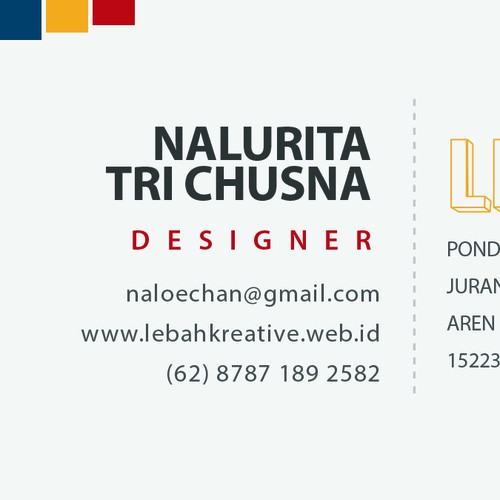 business card Lebah Kreative
