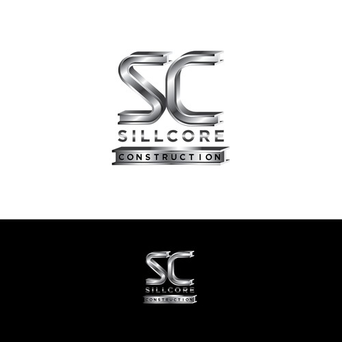 Metal Logo for SillCore: a steel structure company