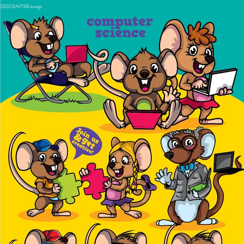 characters for the kids computer school 