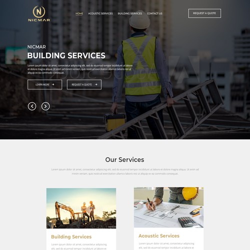 Nicmar Homepage design