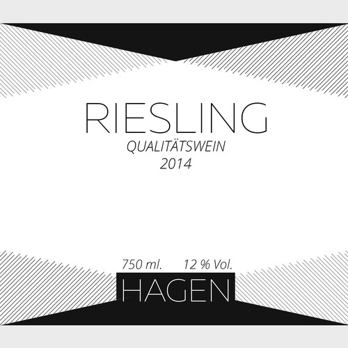 Riesling Hagen Wine Label white