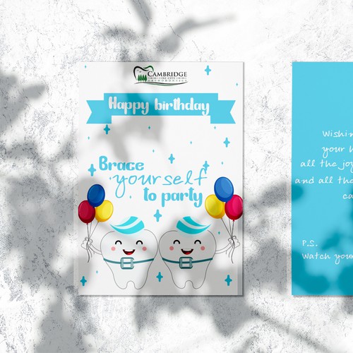 Birthday card for orthodontic patients