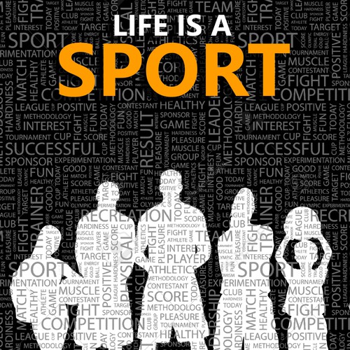 Create a Book Cover for a Sports Book that teaches life skills learned on court for success off the court