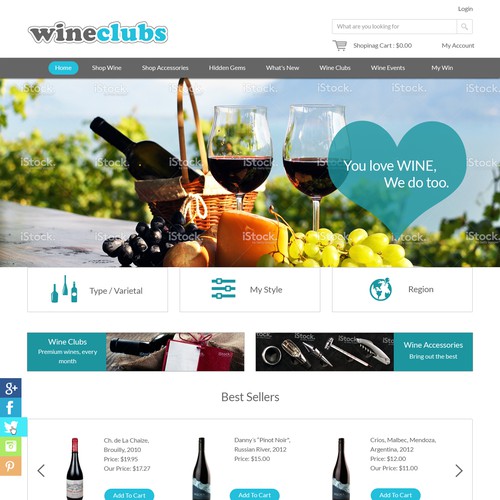 Create a design that will capture the heart of Wine Lovers