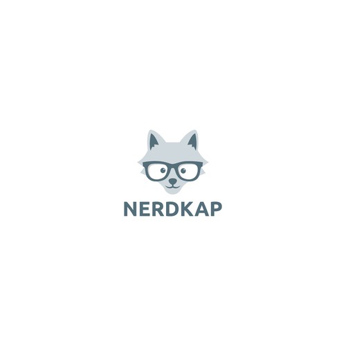 Nerd animal mascot logo for nerdkap