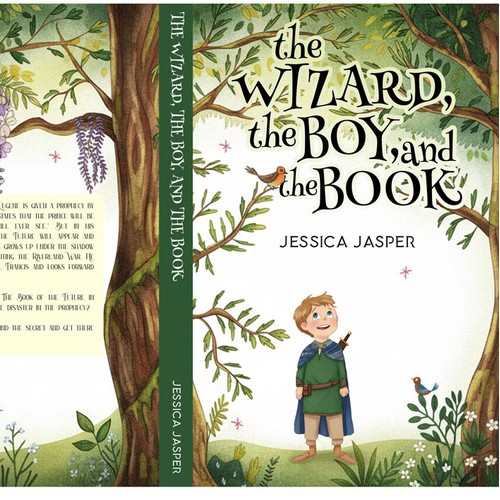 Cover design for fantasy children's chapter book about a wizard and a prince