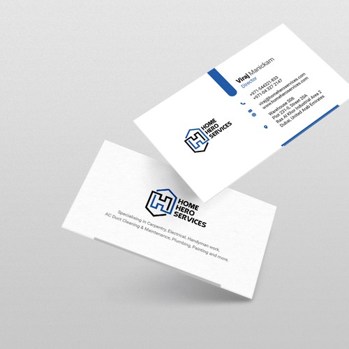 Home Hero Services Business Card Design