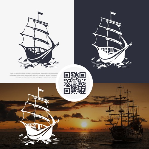 Historical Exhibition logo : Sailing Through Time -Historical Echoes in a Digital Logo