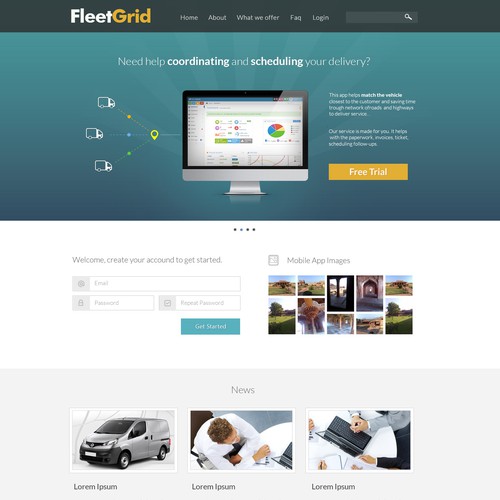 FleetGrid.com landing page