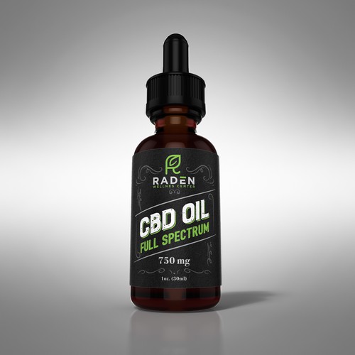 Label design for CBD oil bottle