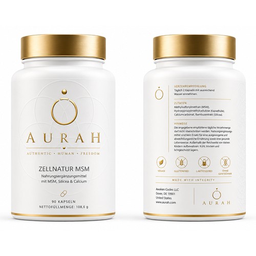 Premium Minimalist Supplement Packaging Design