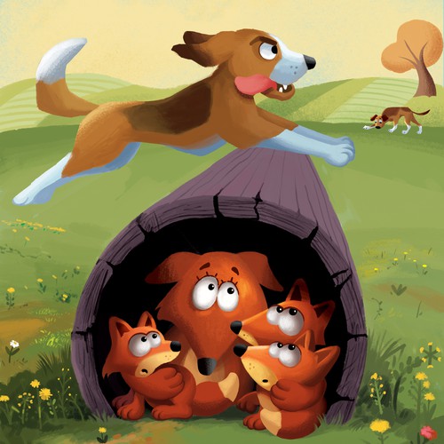 kids book fox family 