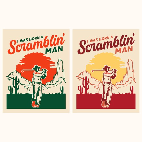 Vintage Poster Style Golf Towel