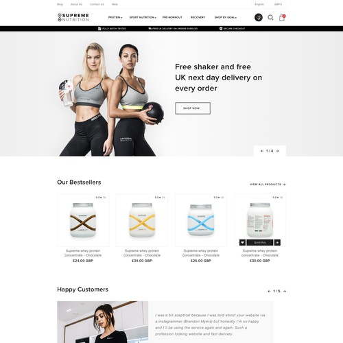 Ecommerce Sport Nutritions