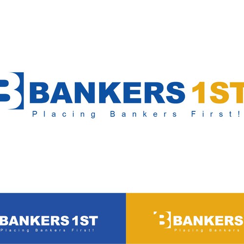 Create a visually appealing logo for upstart bankers recruiting company.