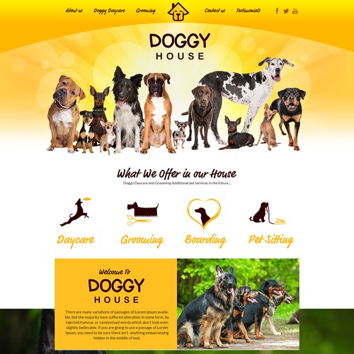 home page for doggyhouse.ca