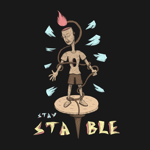 Stay Stable (stab-able) artwork for T-shirt