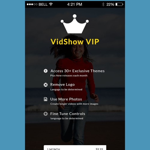 App Design for VidShow VIP