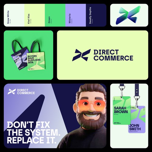 A bold and modern brand identity for Direct Commerce: Fintech, SaaS, B2B, Web3, Startup