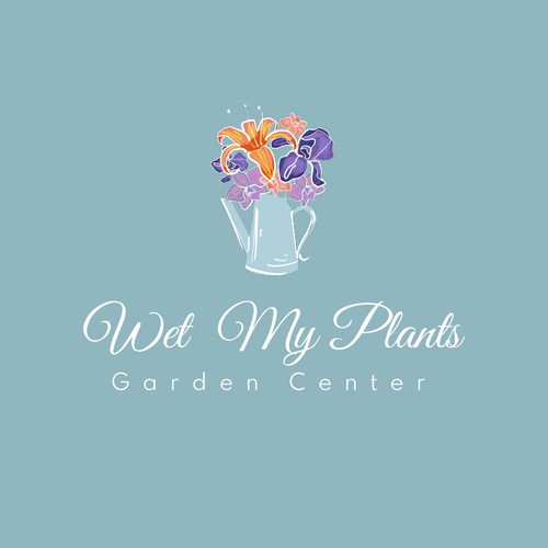 Hand-drawn logo concept for the garden center