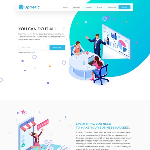 Upnetic Website Design