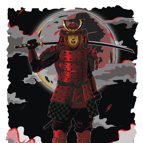 Manga Style Lion Samurai