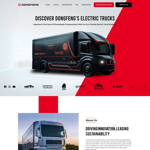 Website for electric trucks
