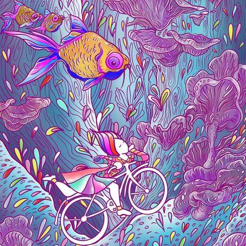 Cover for psychedelic coloring book