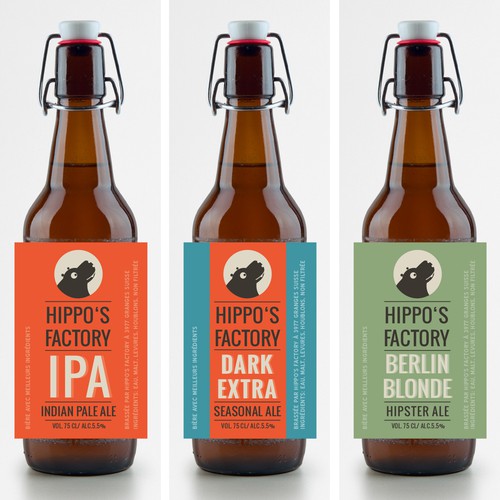 Label Design for Hippo’s Factory