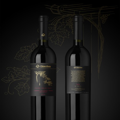 Modern and elegant wine label