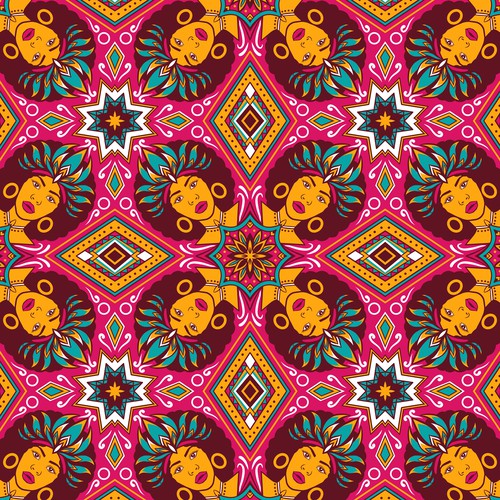 African Beautiful Women Pattern #3