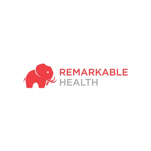 Logo featuring an abstract elephant