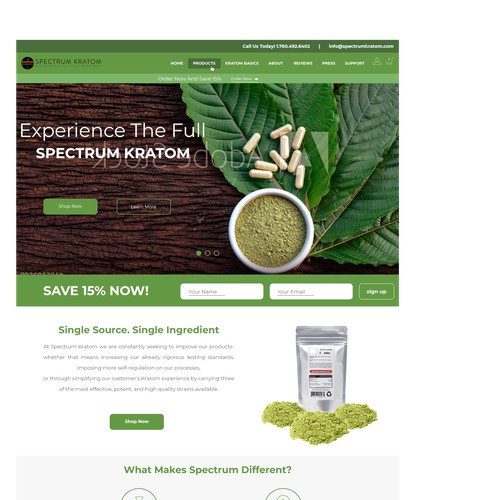 Website for kratom vendor