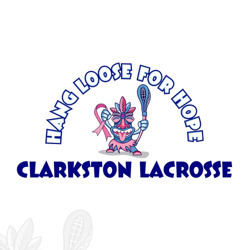 tiki character holding lacrosse for CLARKSTON LACROSSE