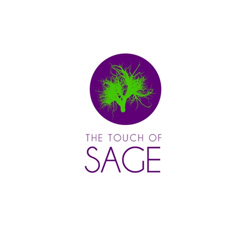 Create an engaging/intriguing/interesting nature inspired logo for The Touch of Sage