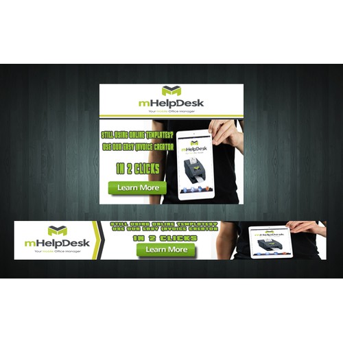 Create a slick banner ad for leading invoicing software!