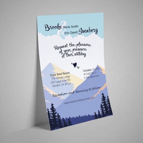 Mountain Top Wedding Invite