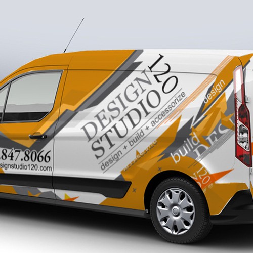 Create a transit vehicle wrap for interior design firm Design Studio 120